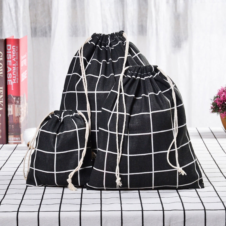 5 Sets Cotton Linen Drawstring Pocket Sundries Storage Bag, Specification: Small+Medium+Large