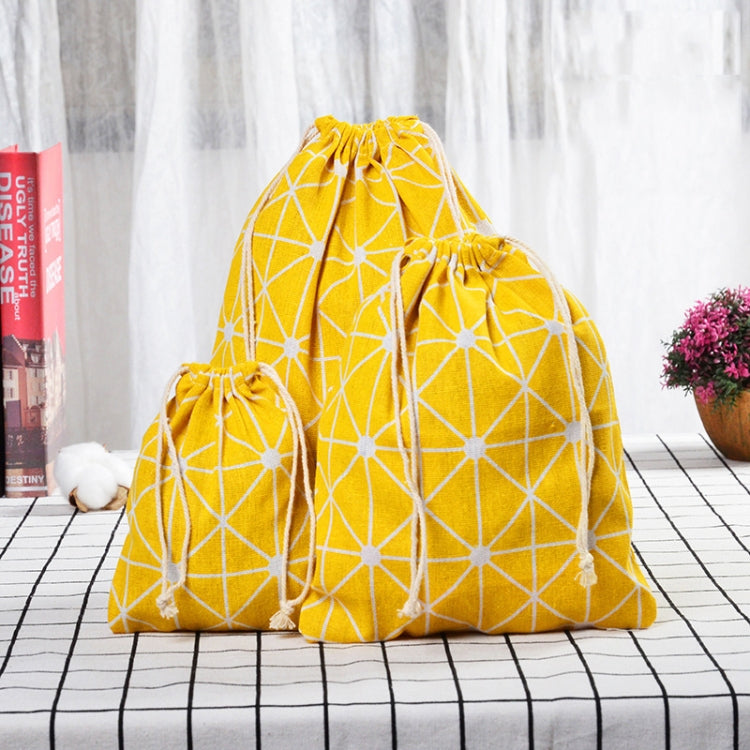 5 Sets Cotton Linen Drawstring Pocket Sundries Storage Bag, Specification: Small+Medium+Large
