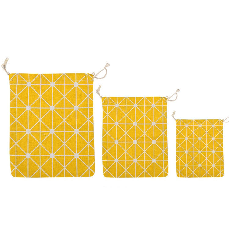 5 Sets Cotton Linen Drawstring Pocket Sundries Storage Bag, Specification: Small+Medium+Large