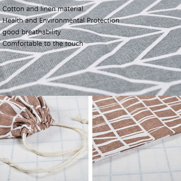 5 Sets Cotton Linen Drawstring Pocket Sundries Storage Bag, Specification: Small+Medium+Large