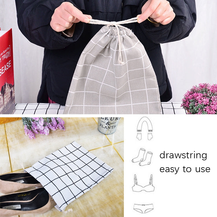 5 Sets Cotton Linen Drawstring Pocket Sundries Storage Bag, Specification: Small+Medium+Large