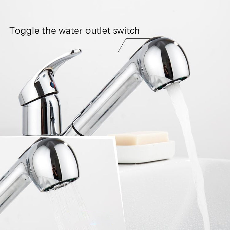 Pull-Out Hot And Cold Telescopic Scrubbed Water Tank Faucet, Specification: Zinc Alloy Black