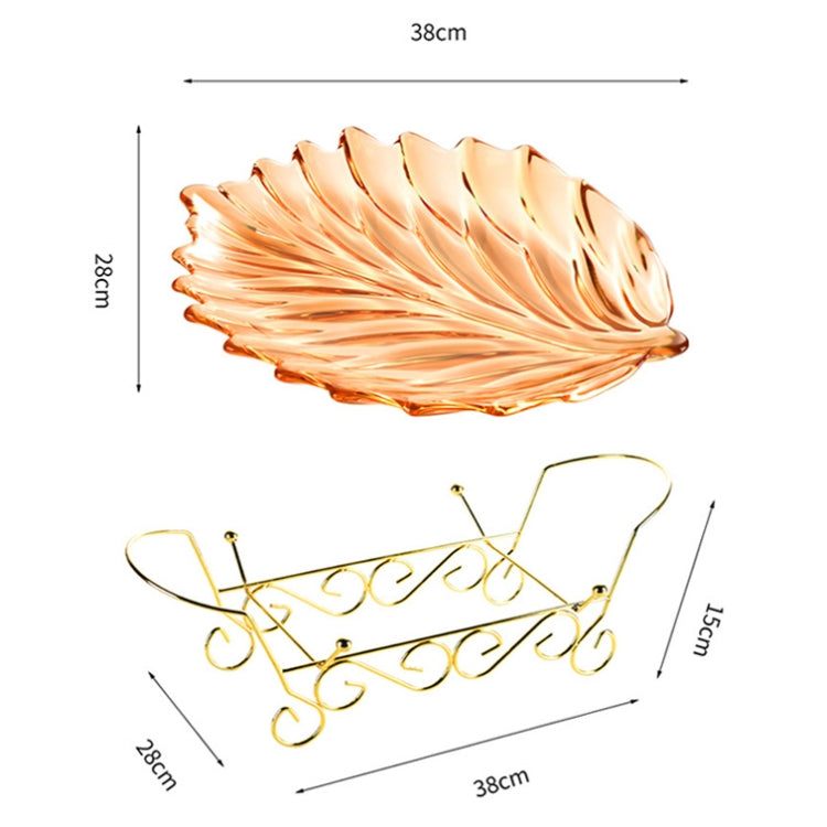 Acrylic Leaf Shape Fruit Tray and Shelf, Style: Dish (Transparent)