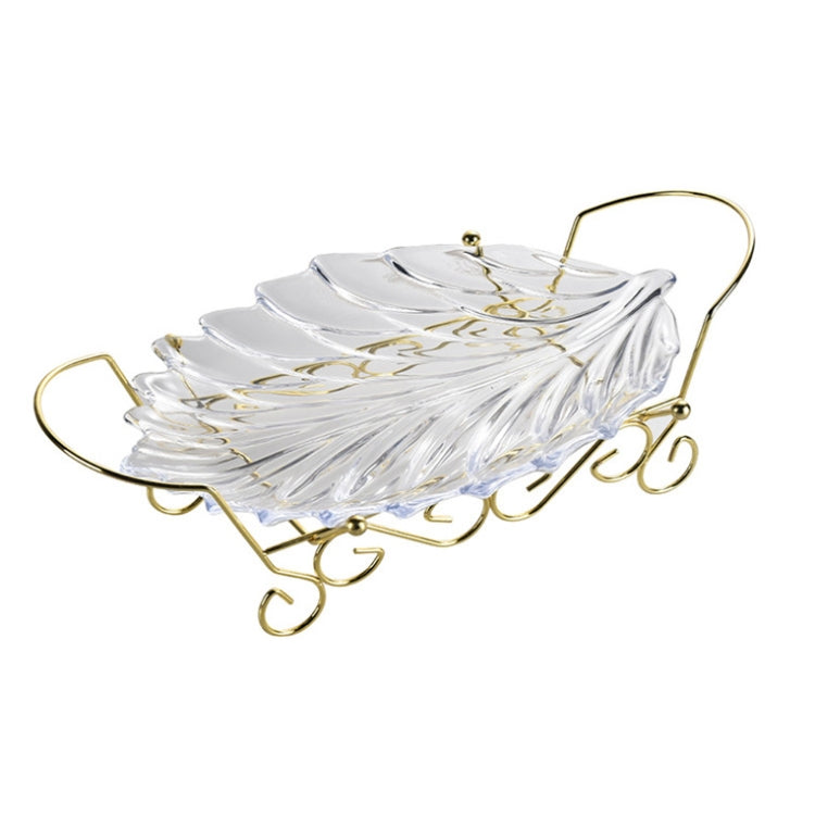 Acrylic Leaf Shape Fruit Tray and Shelf, Style: Dish (Transparent)