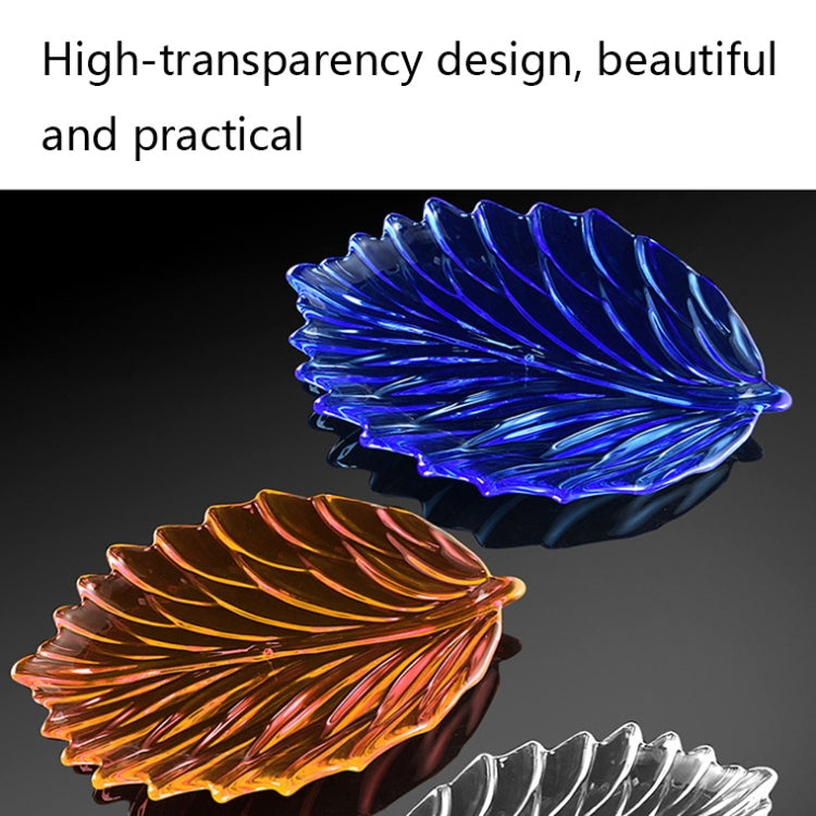 Acrylic Leaf Shape Fruit Tray and Shelf, Style: Dish (Transparent)