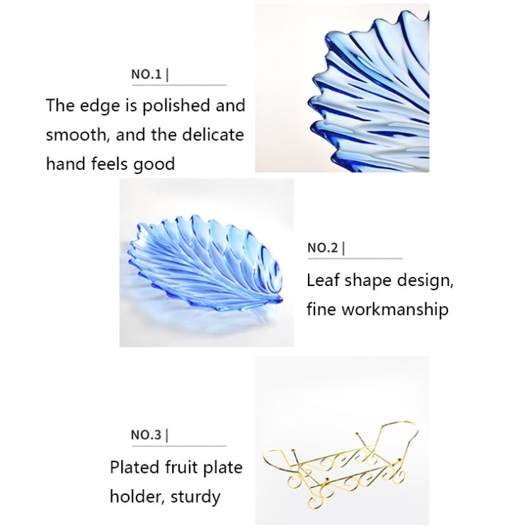 Acrylic Leaf Shape Fruit Tray and Shelf, Style: Dish (Transparent)