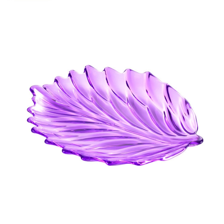 Acrylic Leaf Shape Fruit Tray and Shelf, Style: Dish (Purple)