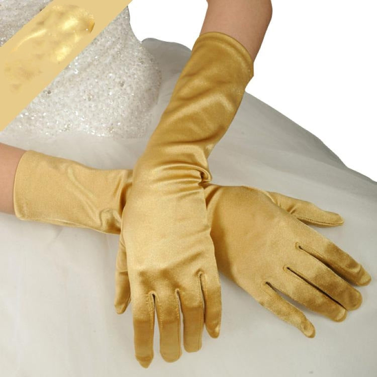 Bride Gloves Satin Long Vintage Travel Sunscreen Dress Wedding Gloves