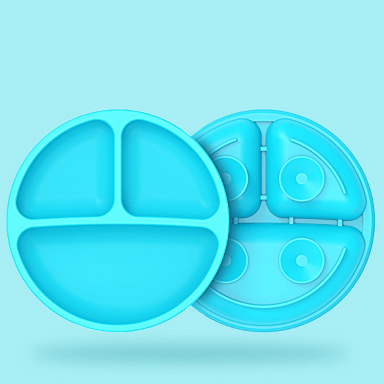 Four Reinforced Suction Cups Divided Children Silicone Bowl