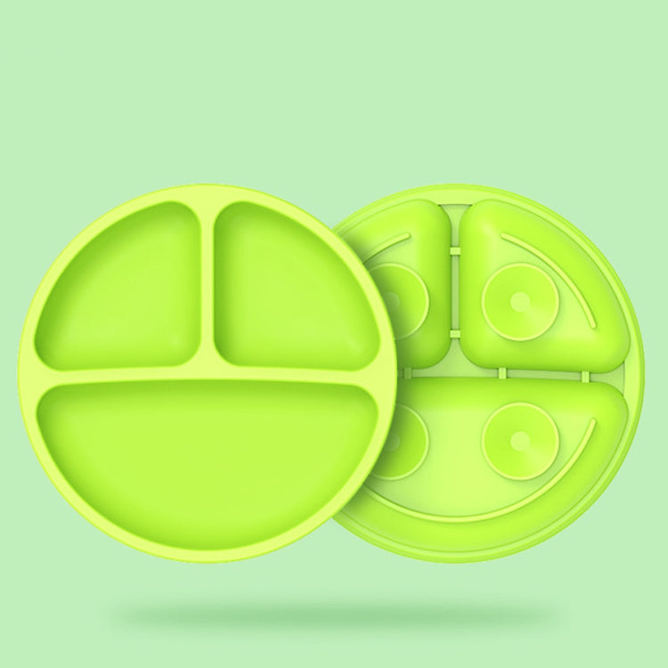 Four Reinforced Suction Cups Divided Children Silicone Bowl