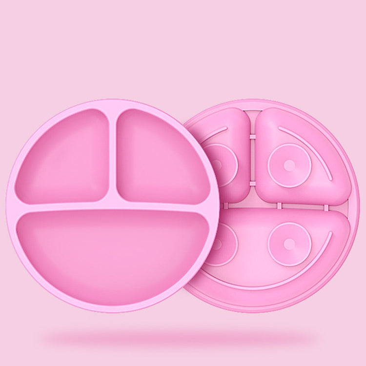 Four Reinforced Suction Cups Divided Children Silicone Bowl