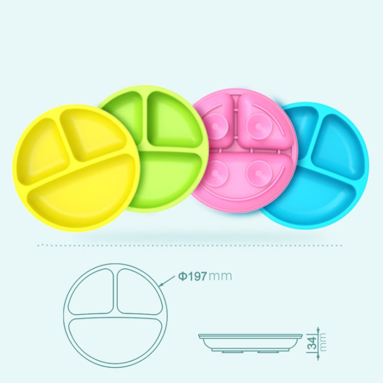 Four Reinforced Suction Cups Divided Children Silicone Bowl