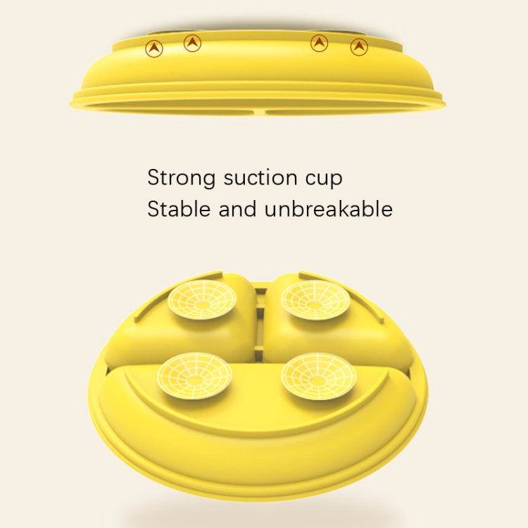 Four Reinforced Suction Cups Divided Children Silicone Bowl