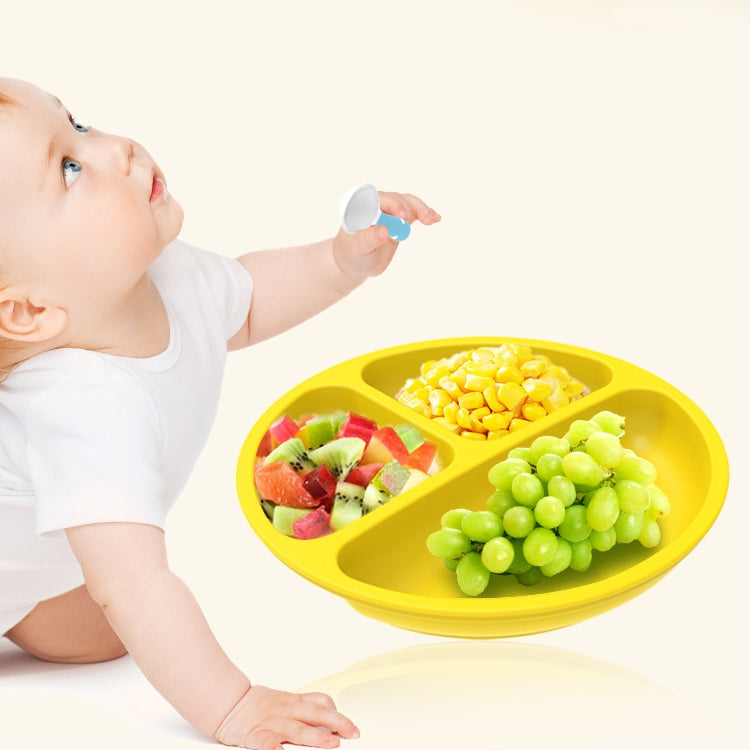 Four Reinforced Suction Cups Divided Children Silicone Bowl