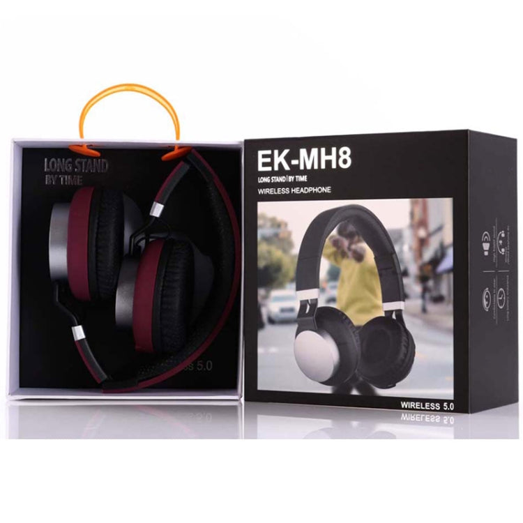 MH8 Wireless Card Sports Folding Bluetooth Headset, Colour: Silver