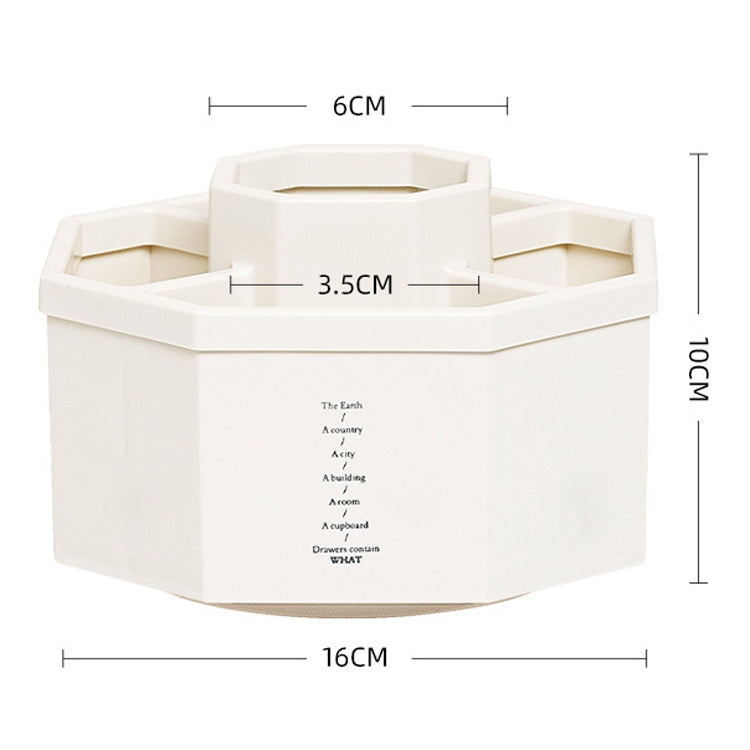 Simple Modern Large Capacity Office Desktop Storage Pen Holder, Colour: White Rotary