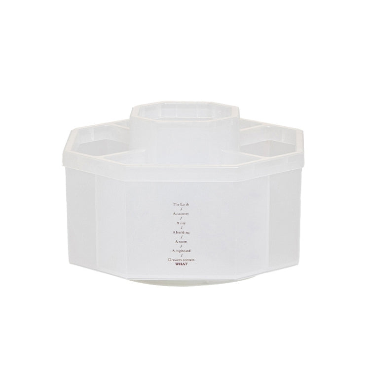 Simple Modern Large Capacity Office Desktop Storage Pen Holder, Colour: Frosted Transparent Rotary