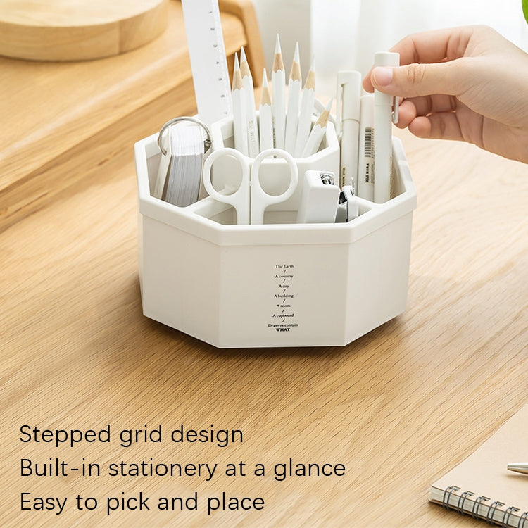 Simple Modern Large Capacity Office Desktop Storage Pen Holder, Colour: Pink Non-Rotary