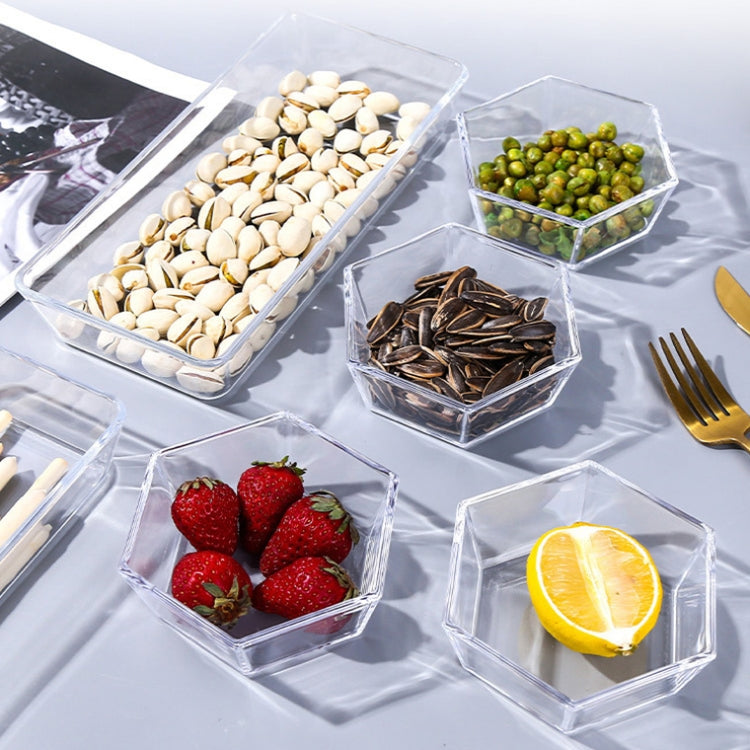 2 PCS Geometric Snack Plate, Style: Rectangular (Transparent)