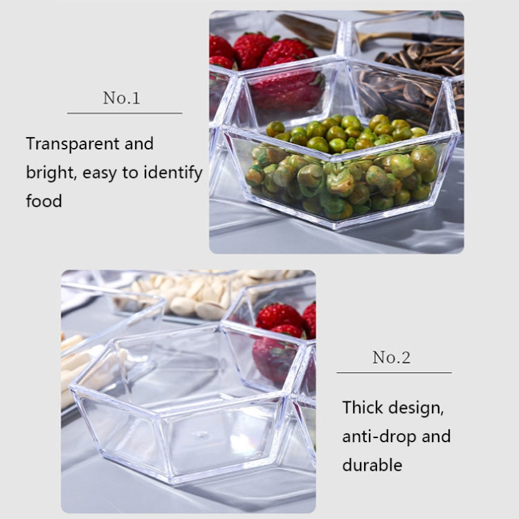 2 PCS Geometric Snack Plate, Style: Rectangular (Transparent)