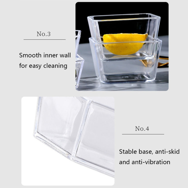 2 PCS Geometric Snack Plate, Style: Rectangular (Transparent)