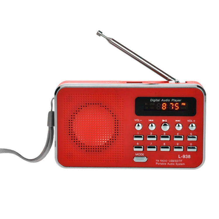 L-938 FM  Rechargeable Radio Supports Card MP3 Playback