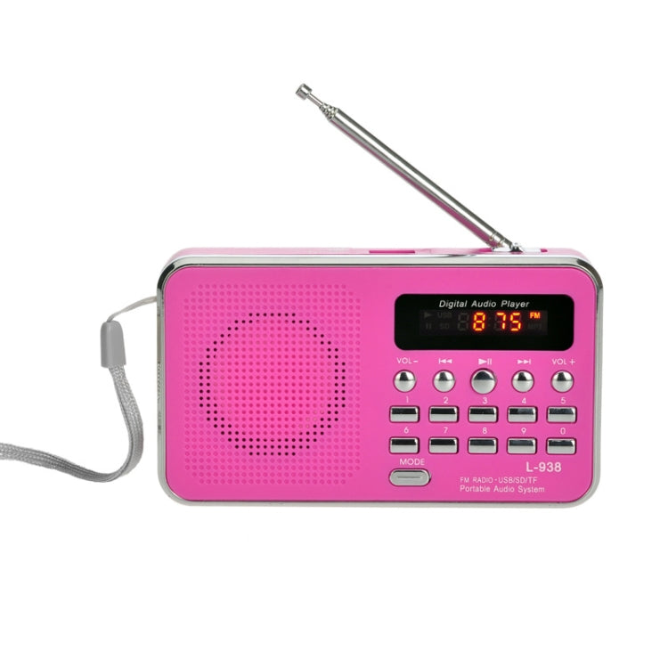L-938 FM  Rechargeable Radio Supports Card MP3 Playback