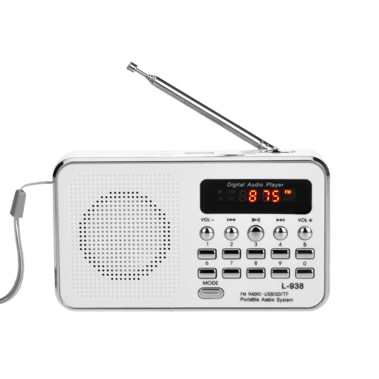 L-938 FM  Rechargeable Radio Supports Card MP3 Playback