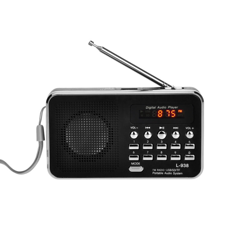 L-938 FM  Rechargeable Radio Supports Card MP3 Playback