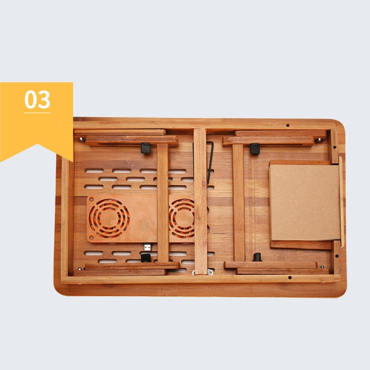 Bauhinia Pattern Folding Computer Desk Bed Dorm Notebook Lap Desk Medium With Fan