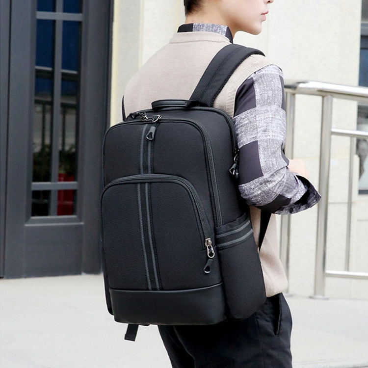 Light Comfortable Backpack Waterproof Oxford Cloth Backpack(Black Large)