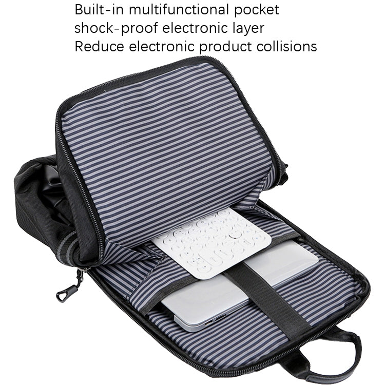Light Comfortable Backpack Waterproof Oxford Cloth Backpack(Black Large)