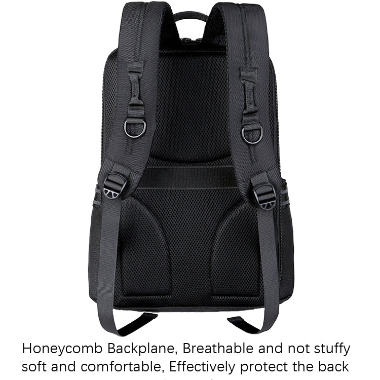 Light Comfortable Backpack Waterproof Oxford Cloth Backpack(Black Large)