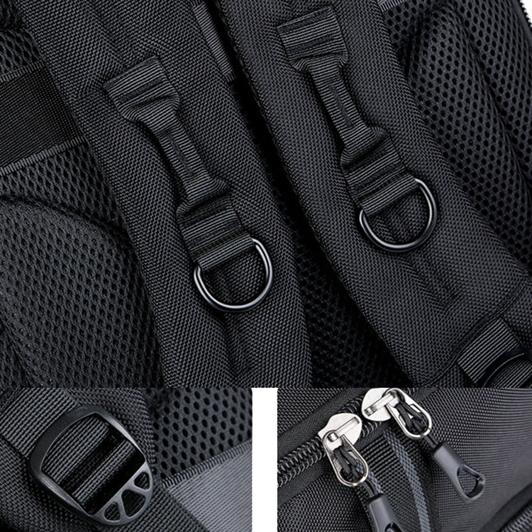 Light Comfortable Backpack Waterproof Oxford Cloth Backpack(Black Large)