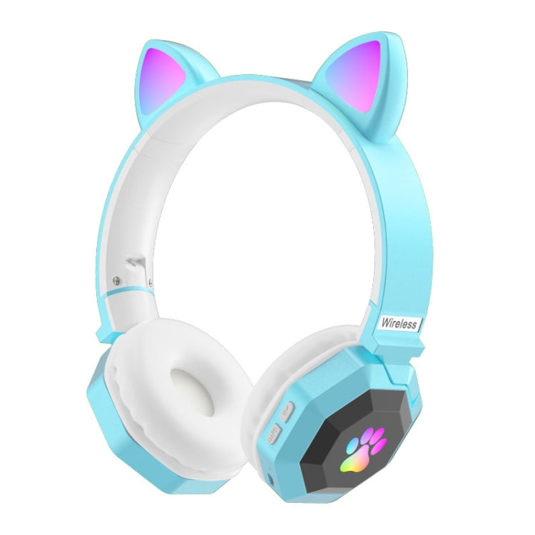 LS020 Glowing Folding Cat Ears Wireless Bluetooth Sports Headset