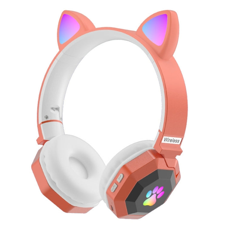 LS020 Glowing Folding Cat Ears Wireless Bluetooth Sports Headset