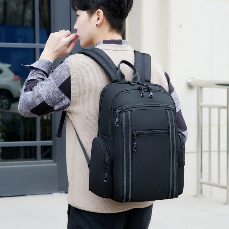 Men Business Laptop Back Shoulders Bag Waterproof Wear Backpack