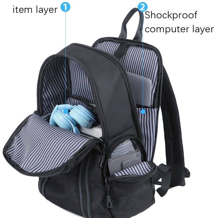 Men Business Laptop Back Shoulders Bag Waterproof Wear Backpack