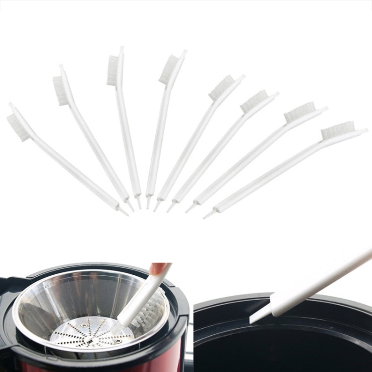 8 PCS Soymilk Machine Juicer Cleaning Brush Nylon Small Brush(White)