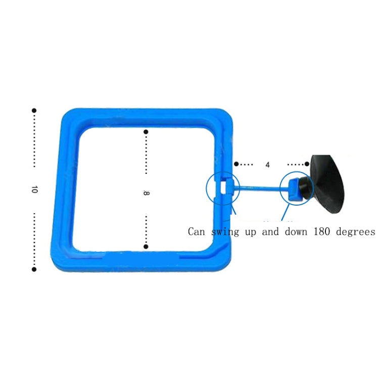 10 PCS Aquarium Fish Food Feeder, Specification: Thin Black Square