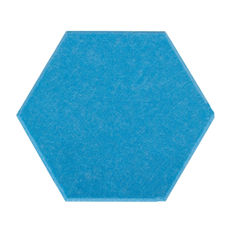 2 PCS Polyester Fiber Wall Decoration Sound Insulation Cotton Sound Absorbing Board, Style: With Glue (Lake Blue)