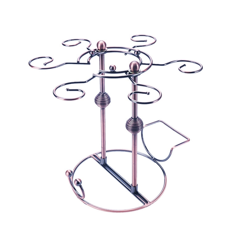 Multifunctional Red Wine Glass Upside Down Rack Wrought Iron Wine Decanter Shelf Goblet Rack