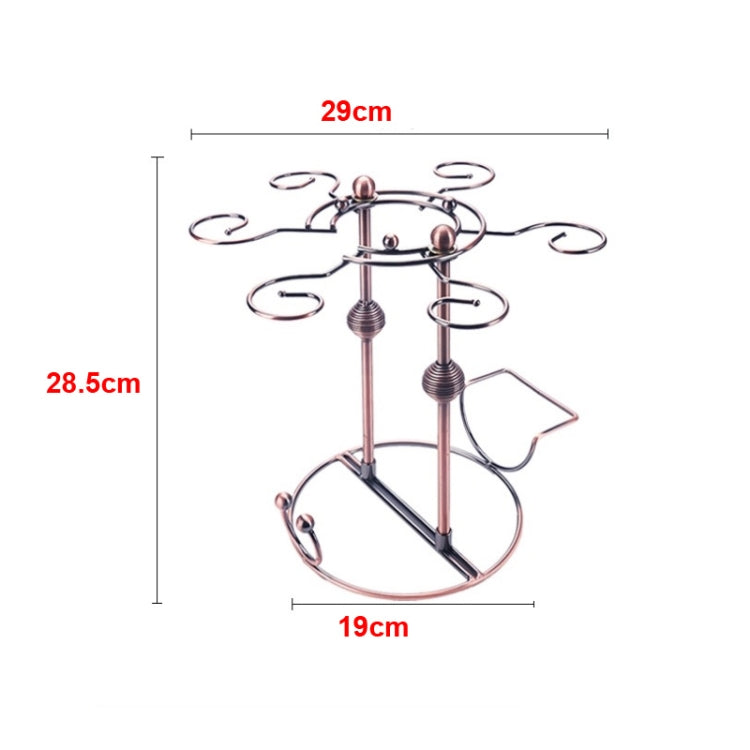 Multifunctional Red Wine Glass Upside Down Rack Wrought Iron Wine Decanter Shelf Goblet Rack