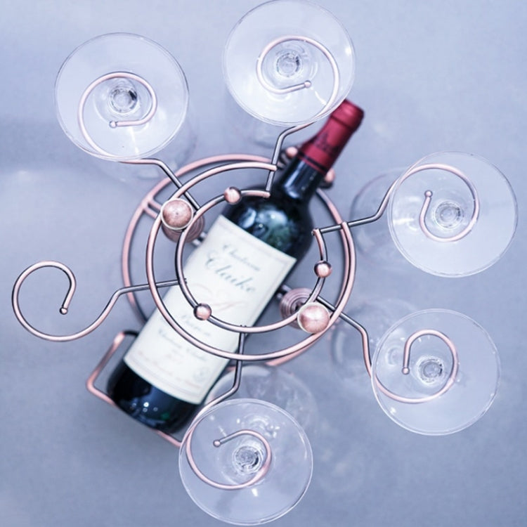 Multifunctional Red Wine Glass Upside Down Rack Wrought Iron Wine Decanter Shelf Goblet Rack