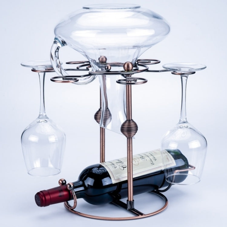 Multifunctional Red Wine Glass Upside Down Rack Wrought Iron Wine Decanter Shelf Goblet Rack