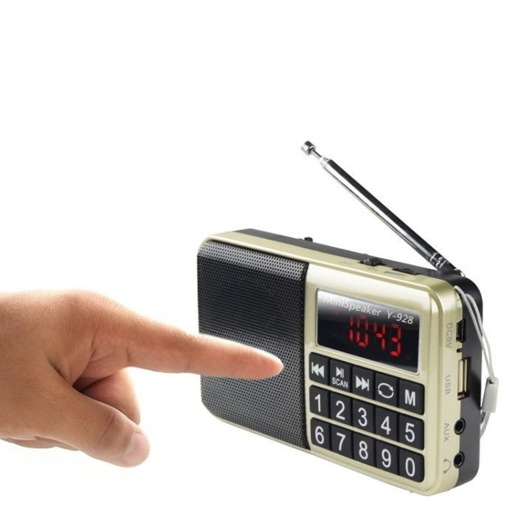 Y-928 FM Radio LED Display MP3 Support  TF Card U Disk
