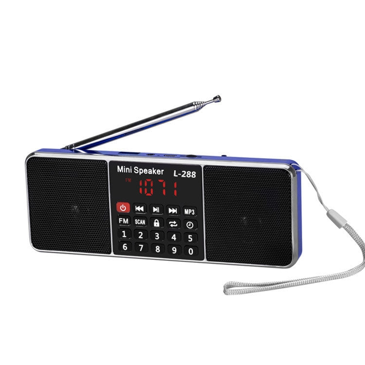 L-288FM Dual Speaker Radio MP3 Player Support TF Card/U Disk with LED Display