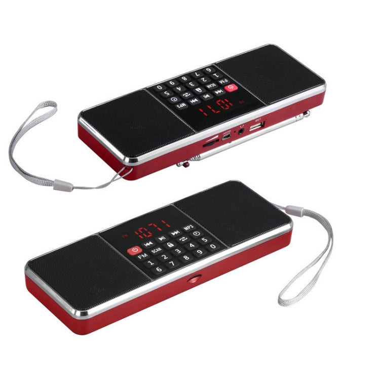 L-288FM Dual Speaker Radio MP3 Player Support TF Card/U Disk with LED Display
