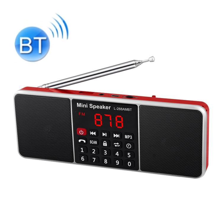 L-288AM  Bluetooth Dual Speaker Radio MP3 Player Support TF Card/U Disk with LED Display