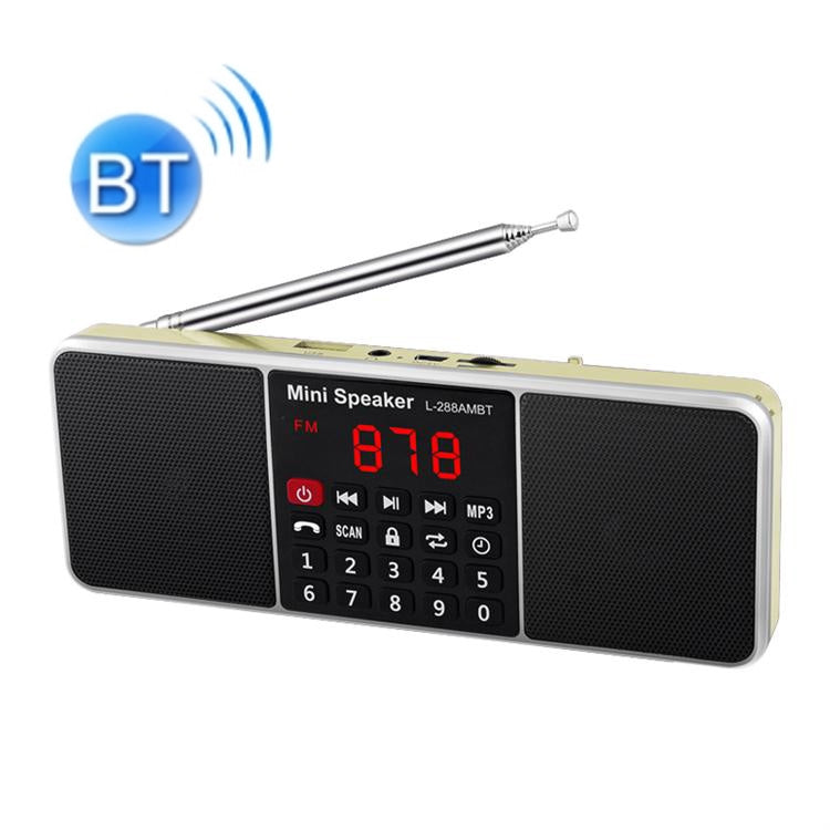L-288AM  Bluetooth Dual Speaker Radio MP3 Player Support TF Card/U Disk with LED Display